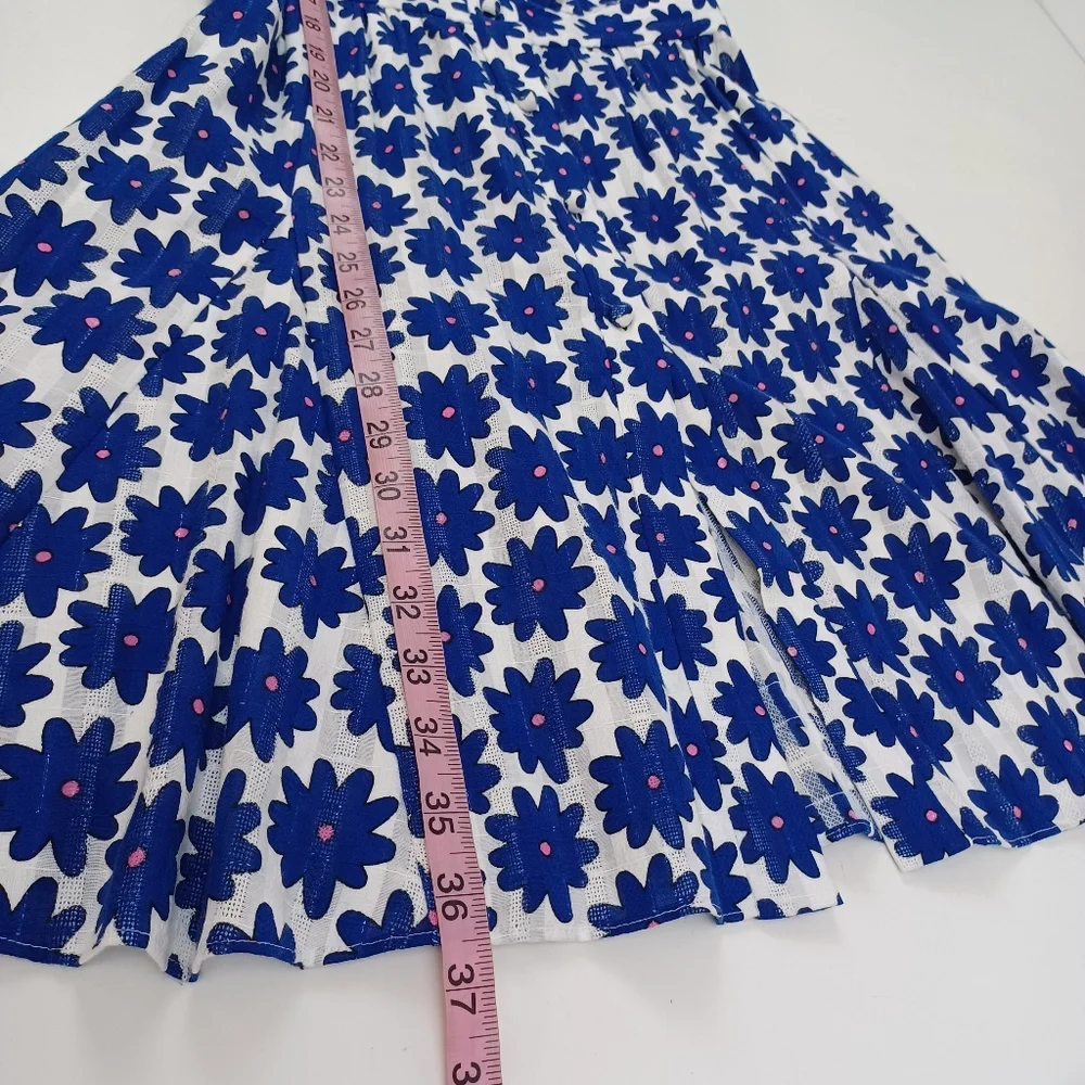 Diane Von Furstenberg Floral Cotton Gauze Mini Shirt Dress Size 4 Women Preppy